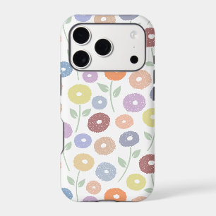 Motif Répété Fleur Floue Pastels sur Fond Blanc