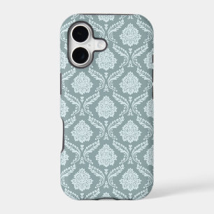 Motif Répétitif Damassé Rococo Canard Œuf Bleu+Tea