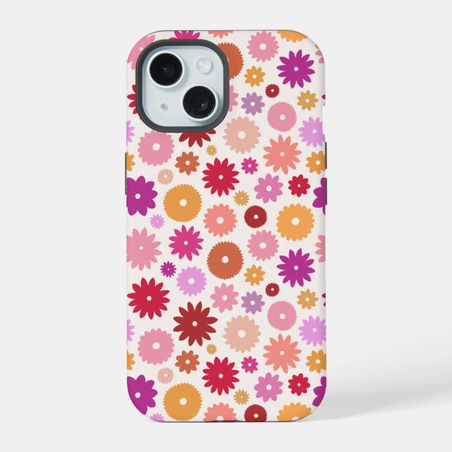 Motif Répétitif de Fleurs Colorées (Verso)