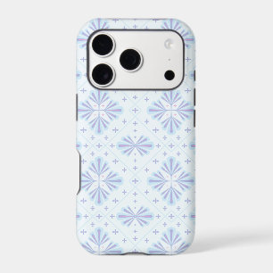 Motif répétitif floral géométrique bleu pastel