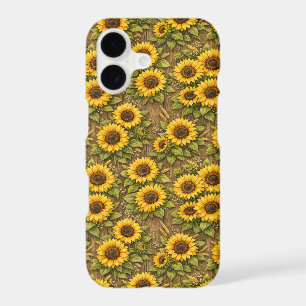 Motif répétitif sans couture de tournesol ensoleil