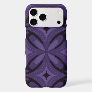 Motif Rétro de Couleur Violet Foncé