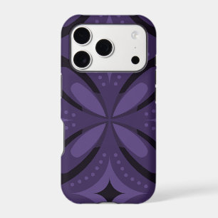 Motif Rétro de Couleur Violet Foncé