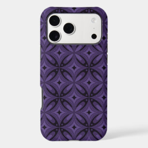 Motif Rétro de Couleur Violet Foncé