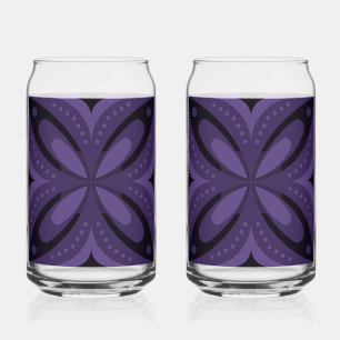 Motif Rétro de Couleur Violet Foncé