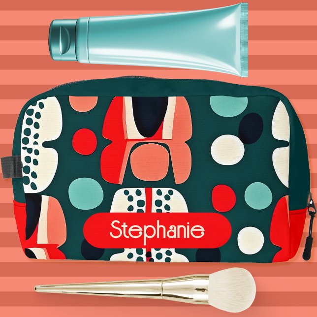 Motif rétro nordique sur pochette de cosmétiques v (Créateur téléchargé)