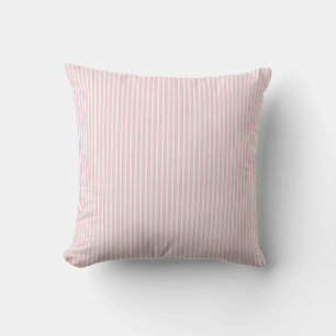 Motif rétro rose blanc rayé n° 2 - Coussin