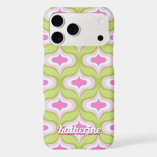Motif Rétro Vert Clair Rose