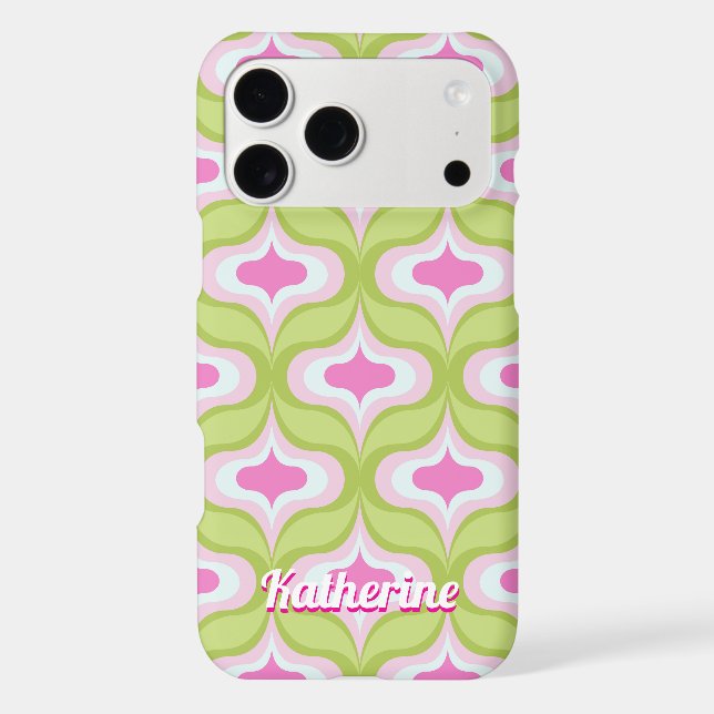 Motif Rétro Vert Clair Rose (Verso)