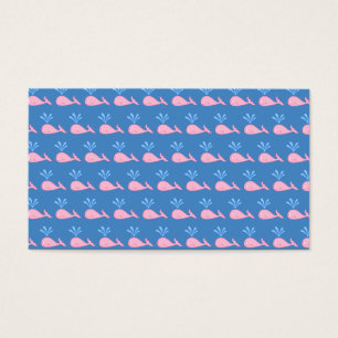 Motif rose de baleine sur le bleu
