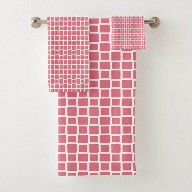 Motif rose et blanc À damiers (En situation)