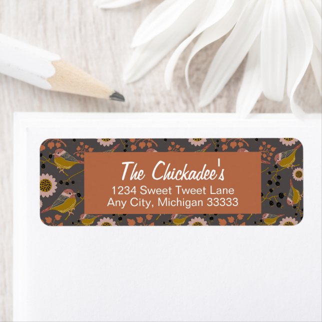 Motif rose or Chickadees (En situation)