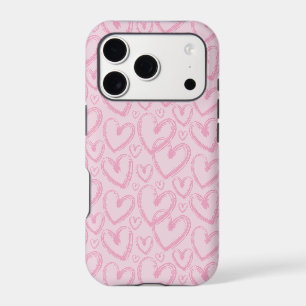 Motif Rose Pâle Moderne Brosse Cœur
