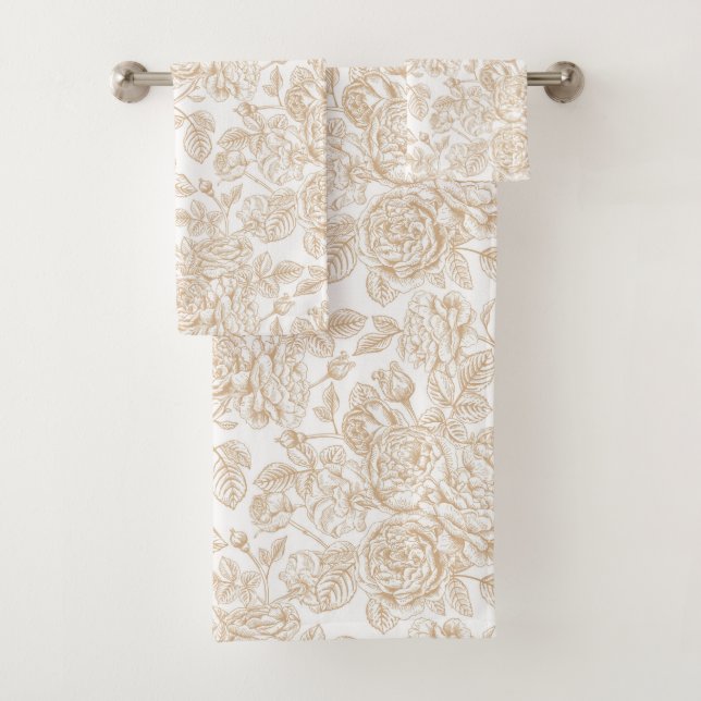 Motif Rose Vintage beige (En situation)