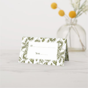 Motif Rose vintage dans Golds Cartes de placement 
