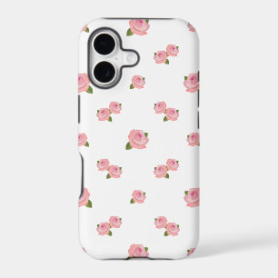 Motif Roses Roses sur Fond Blanc