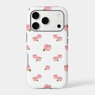 Motif Roses Roses sur Fond Blanc