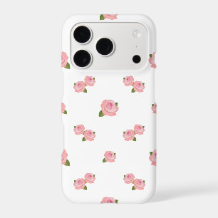 Motif Roses Roses sur Fond Blanc