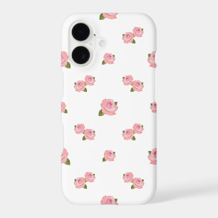 Motif Roses Roses sur Fond Blanc