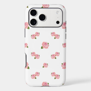 Motif Roses Roses sur Fond Blanc