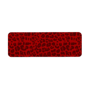 Motif rouge d'empreinte de léopard