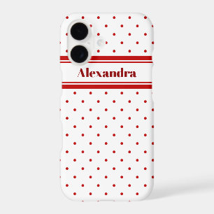 Motif rouge et blanc à pois chic