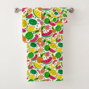 Motif rouge et jaune de fruit tropical