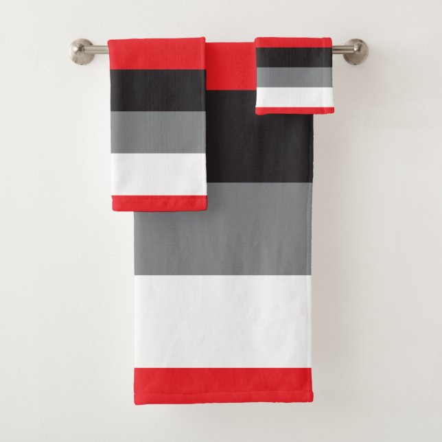 Motif rouge noir blanc gris (En situation)