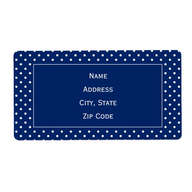 Motif Royal Blue and White Polka Dot (Devant)