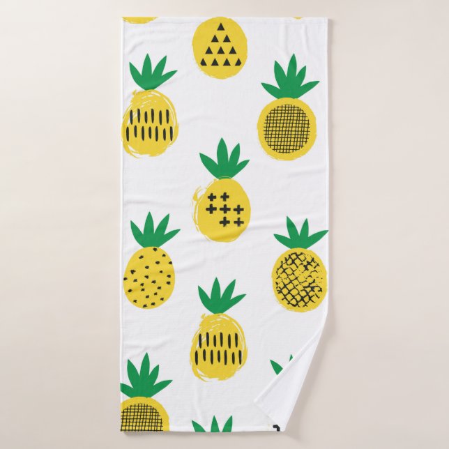 Motif sans ananas. Design enfant.  (Serviette de bain)