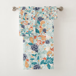 Motif sans couture à fleurs rétro