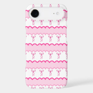 Motif sans couture à ruban rose pastel – esthétiqu