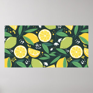 Motif sans couture avec des citrons. Impression d'