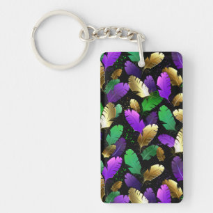 Motif sans couture avec des plumes de Mardi Gras