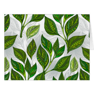 Motif sans couture avec Feuilles de thé vert