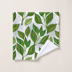 Motif sans couture avec Feuilles de thé vert
