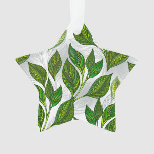 Motif sans couture avec Feuilles de thé vert