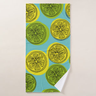 Motif sans couture avec tranches de citron. illust