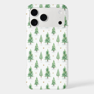 Motif sans couture d'arbres de Noël à l'aquarelle