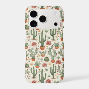 Motif sans couture de cactus de désert succulent