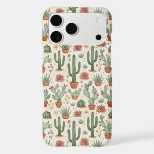 Motif sans couture de cactus de désert succulent