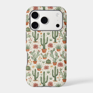 Motif sans couture de cactus de désert succulent