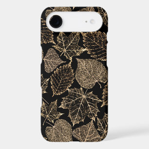Motif sans couture de feuilles d'or de luxe