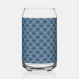 Motif sans couture de fleur noir bleu
