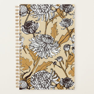 Motif sans couture de fleurs de chrysanthème