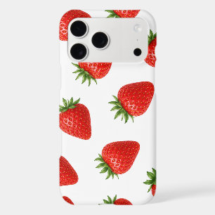 Motif sans couture de fraises, joli fruit rouge 