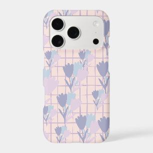 Motif sans couture de grille florale pastel