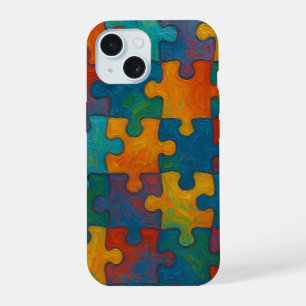 Motif sans couture de pièces de puzzle abstraites