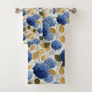 Motif sans couture d'hortensia bleu élégant