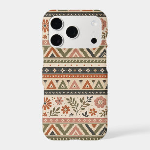 Motif sans couture géométrique floral Boho Folk
